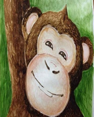 Cute Funny Laughing Monkey Journal Notebook: Blank Lined|150 pages|Large|8"x10"