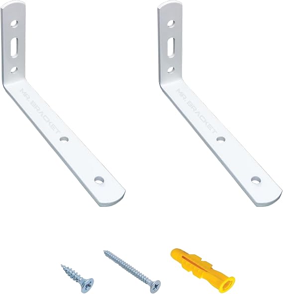 MR.BRACKET 2 adet Beyaz Çelik Deprem Dolap Sabitleme Aparatı 16x60x90mm - Mobilya Eşya Portmanto Gardırop Kitaplık Duvar Sabitleyici L Demir Gönye Köşebent