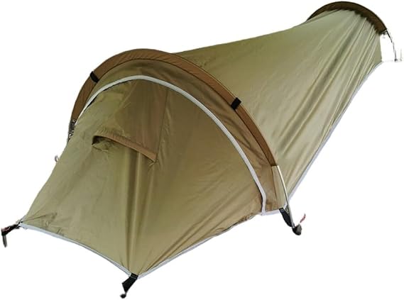 Ultralight Solo Tent For 1 Person, Waterproof Camping Tent With Aluminum Poles, For Easy Setup Windproof Shelter For Hiking Backpacking Outdoor Adventures, Green(Green)