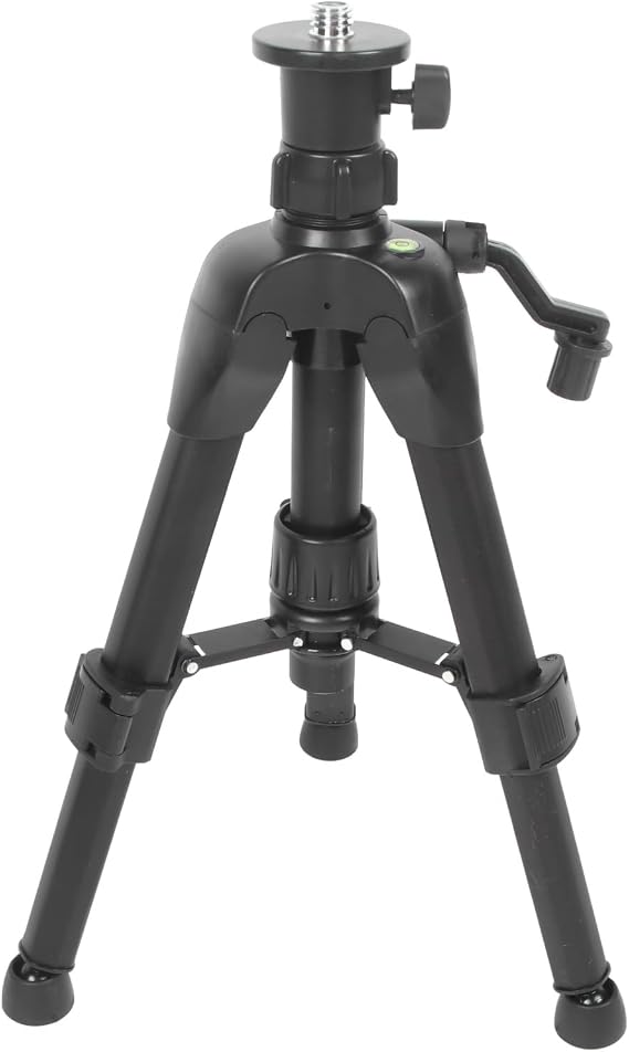 Jeffergarden Level Tripod Stand Survey Tripod Leveling 45cm Telescopic Aluminum Alloy with 3 Way Stabilizer and Bubble Level for Construction Alignment and Measurement