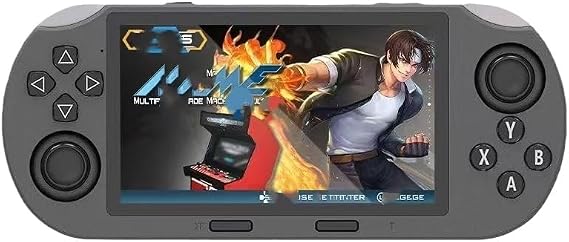 Retro Game Console Handheld Game Console Compatible with 4.5" IPS Large Screen with Dual Joystick and Other Emulators 64GB, Black