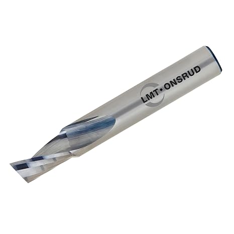 63-725 Solid Carbide Upcut Spiral O Flute Cutting Tool, Inch, Uncoated (Bright) Finish, 21 Degree Helix, 1 Flute, 2.5000" Overall Length, 0.2500" Cutting Diameter, 0.2500" Shank Diameter