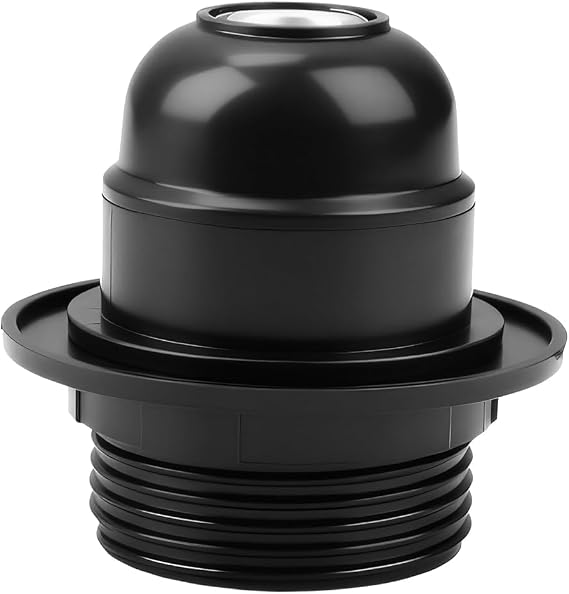 Edison Screw ES E27 Lamp Holder Bulb Pendant Socket Black Bakelite Lamp Holders [Energy Class F]