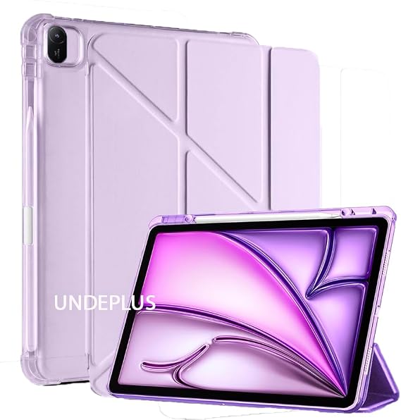 UnDePlus Xiaomi Redmi Pad 2 Pro/Pad Pro/Poco Pad M1 12.1inç ile uyumlu Kılıf Kalem Bölmeli Trifolding Case (Düz Redmi Pad Değildir)