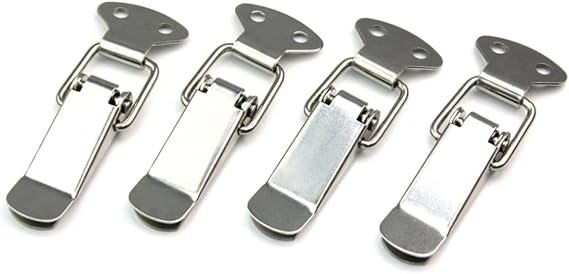 4pcs Stainless Steel Spring Loaded Toggle Box Latch Catch
