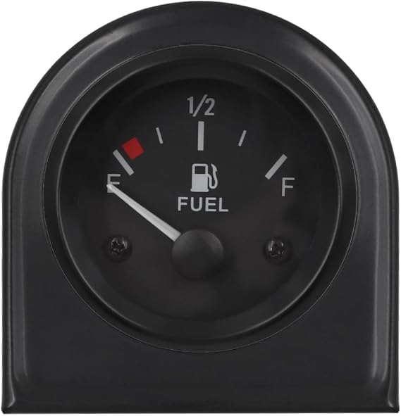 52 mm Fuel level indicator Universal Car Fuel Indicator Tank Meter with Sensor E-1/2-F measuring range, 12 V Universal for Car/SUV