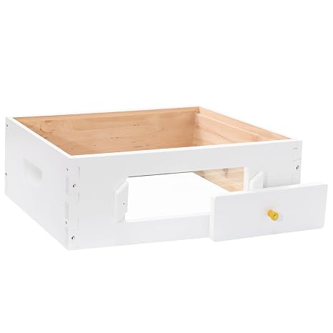BeeTech 10 Frame Langstroth Beehive Medium Super Box Painted Not Includes Wooden Frames & Waxed Foundations (Unassembled)