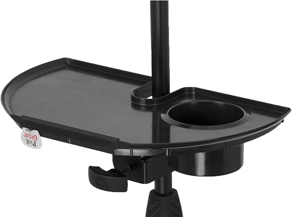 Gator Frameworks Mic Stand Accessory Tray with Drink Holder, black (GFW-MICACCTRAY)