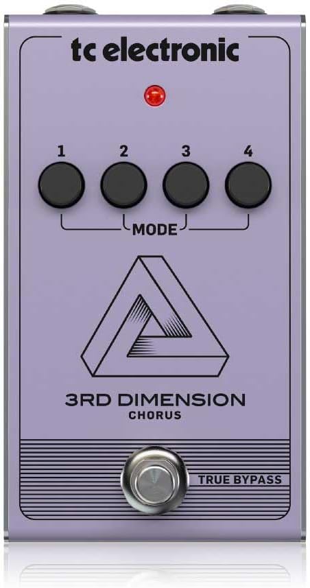 TC Electronic 3RD DIMENSION CHORUS Vintage Analog Chorus Pedal Recreation with 4-Button Effect Selection and BBD Circuitry