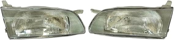 Car Headlights A Pair Car Headlight For Toyota For Sprinter For Carib AE110 AE111 AE114 1998 Headlamp Car Headlamp(White)