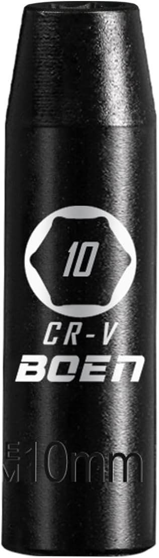 Mr. wintek 1/2" Drive Deep Impact Socket, 10mm Metric Socket, Cr-V Steel