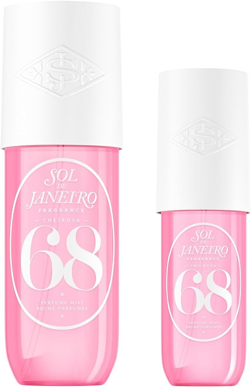 Sol de Janeiro Cheirosa 68 Hair & Body Fragrance Mist Full Size and Travel Size Set - Home and Away Bundle - 90 & 240ml Duo