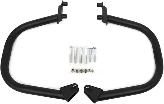 Protective bar Crash Bar Protection For Harley For Davidson Street Rod XG750A 2017-2021 2020 2019 2018 Anti-Crash Bumper Highway Engine Guards(Black- Silver)