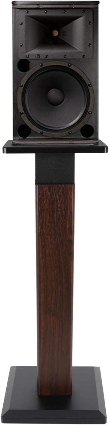 Speaker Stands Height Adjustable 65-85 cm Each Stand Max Load Capacity 30 kg Speaker Stands Freestanding with Non-Slip Pads Speaker Stand (Walnut Colour Black)