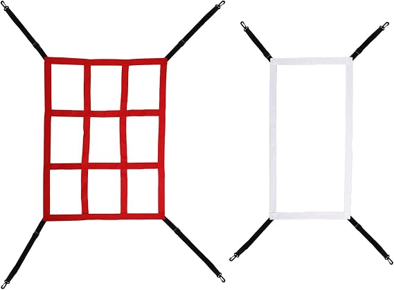 2pcs Baseball Strike Zone Target, Adjustable Strike Zone Net Baseball Practice Net with Strike Zone Baseball Strike Zone Net for Practice Accuracy Training Throwing and Hitting