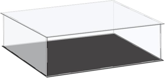 sourcing map Acrylic Display Case Plastic Box Cube Storage Box Clear Small Assemble Dustproof Showcase 36x31x10.5cm for Collectibles Items