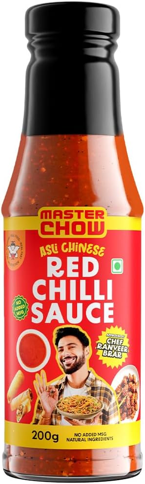 MasterChow Red Hot Chilli Sauce 200g - Natural Authentic Chinese Chilli Sauce