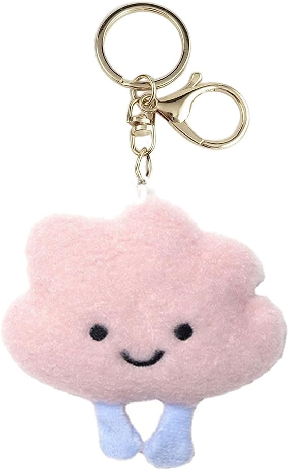 Cloud Keychain with Cloud Pendant Phone Lanyard