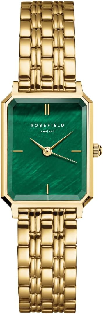 Rosefield Octagon XS Black Gold with Black Dial and 19.5x24 mm Gold Case OBGSG-O61 Stainless Steel