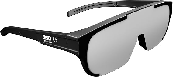 Absolute Eclipse Solar Eclipse Fit-Over Glasses for Prescription Eyewear - Oversized, CE Certified EN ISO 12312-2:2015 PPE Cat II, OD 4.67