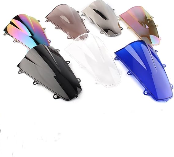 Motorcycle Double Bubble WindScreen Wind Deflectors screen Airflow Fit For Honda CBR1000RR SP SP2 Fireblade 2017-2019 (Black)