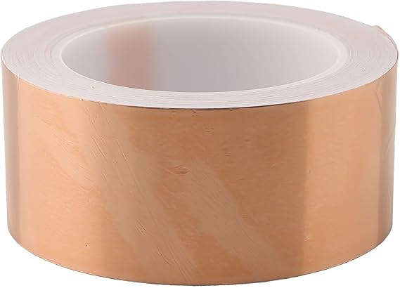 Copper Tape for Snail Deterrent 50mm x 20m, Conductive Copper Foil Strip for Slug Protection on Flower Pots and Planters(50MM*20M)