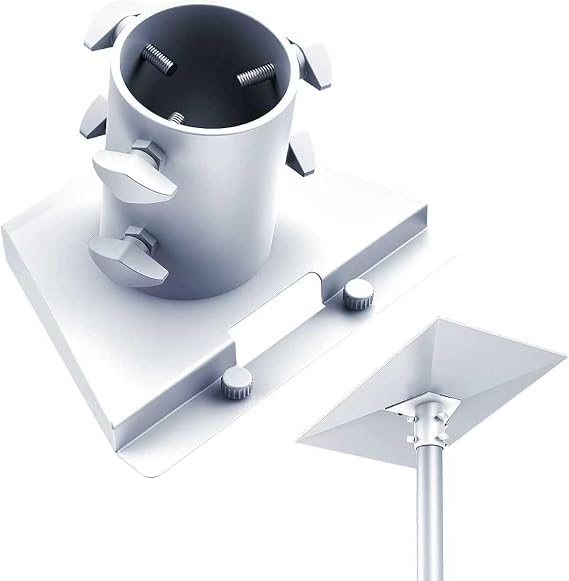 [Upgraded Version] Starlink Gen 3 Pipe Adapter, Starlink Pole Mount, Starlink Mounting Kit, Starlink V3 Mount Plate Roof Mount for Starlink Standard Dish, Fits 1” to 2.1” Poles