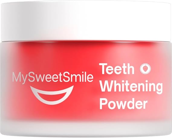 MySweetSmile 3-in-1 Teeth Whitening Powder – 6 Month Supply – Strawberry