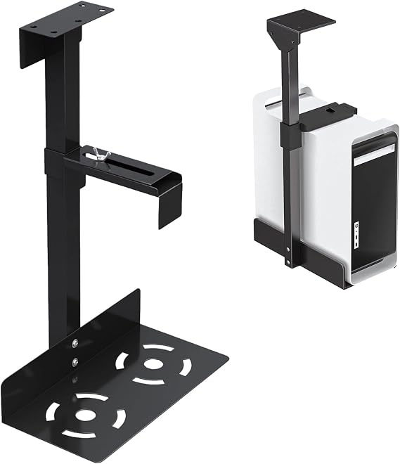 Computer Host Bracket Under Desk Black Computer Tower Mount