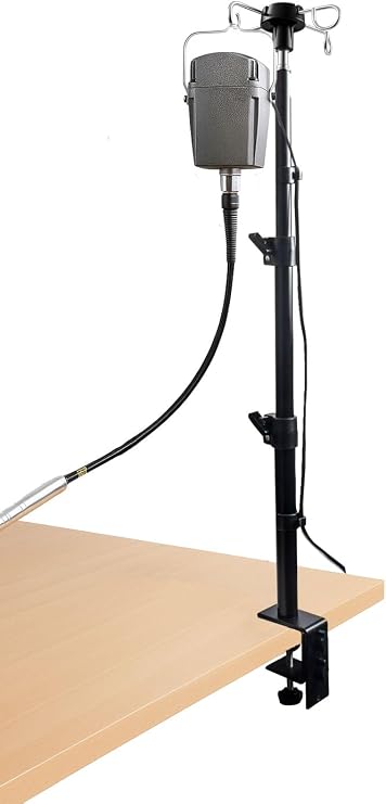 Height Adjustable Flex Shaft Rotary Tool Hanger Stand with Table Clamp, Heavy Duty Motor Mount Compatible with Foredom, Dremel, Grobet Tools