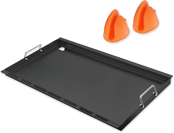 SafBbcue Full Size Griddle Inserts for Nexgrill 720-0896 720-0896B 720-0896C 720-0896E 720-0896CP 720-0898 720-0898A Flat Top Griddle for Homedepot Nexgrill 730-0898 730-0898A,Carbon Steel