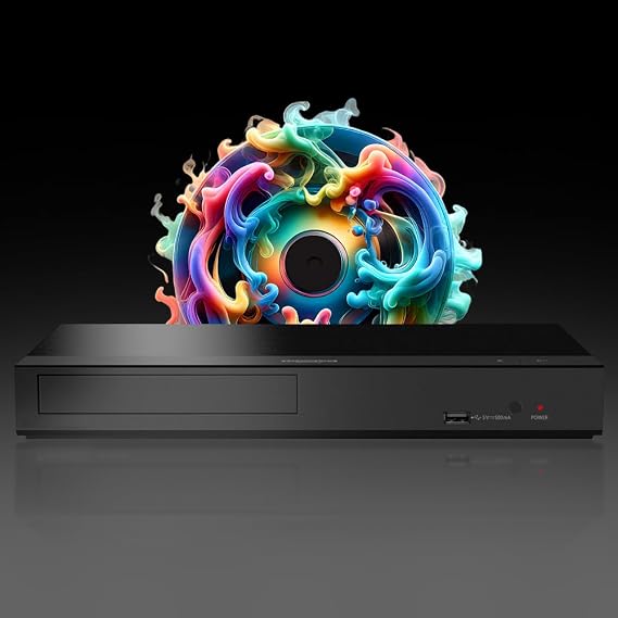 Blu-ray Player Compatible with Panasonic DP-UB450EB-K 4K Ultra HD 3D - LAN (No WiFi) Twin HDMI Dolby Vision for DVD Regions 1-8 - Blu-ray Region B - DP-UB450