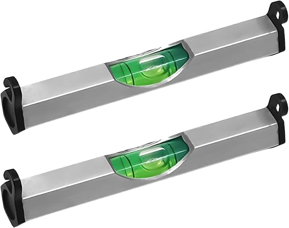2 PCS String Line Level, Hanging Level Bubble Lightweight Aluminium Compact Spirit Levels for Builders Engineers Carpenters DIY Construction Surveying Metalworking Tools High Precision Measuring Tool