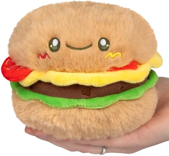 Squishable - Snacker Burger S1 E6 - コンフォートフードコレクション - 5インチ - ソフトトイ コレクタブルぬいぐるみ