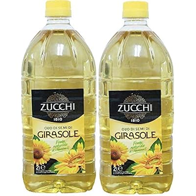 Zukki Sunflower Oil Orio di Girasole, Plastic Bottle, 67.6 fl oz 2 L x 2 Bottles