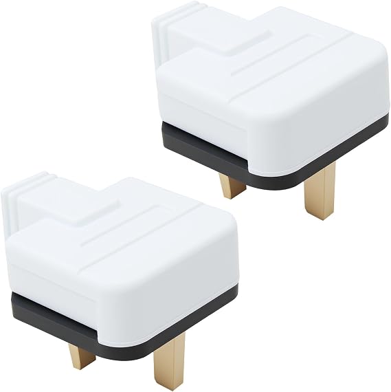 2 Pack Heavy-Duty 3 Pin Plug UK 13A Fused Mains Plugs Durable Rubber Plug for Home Rewireable Heat-Resistant Power Tools Appliances Extension Leads Industrial Workshop Use