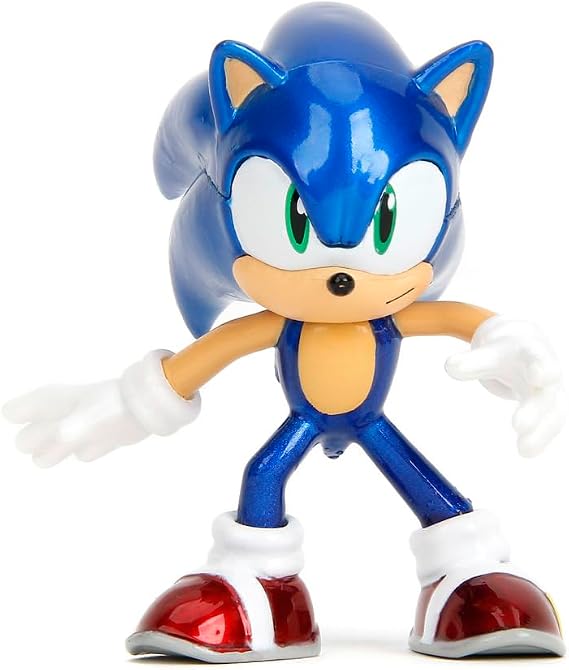 Jada Toys Sonic The Hedgehog Figure (1 Piece) - Random Selection of Four Collectible Metal Figures (Sonic, Tails, Knuckles or Shadow) for Fans and Collectors from 8 Years, Random Selection, 6.5 cm