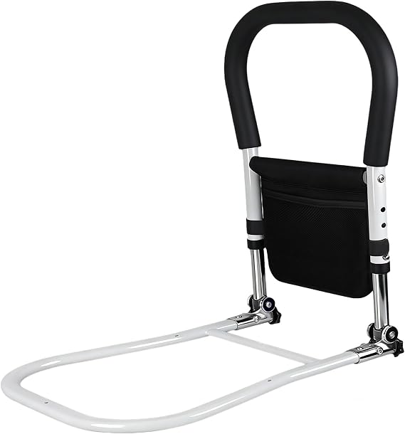 Bed Rails For Elderly Adults,Bed Assist Rail Safety,Bed Guard,Bed Rail,Mobility Aids Bed Guard,Four-Position Height Adjustment,Non-Slip Grip,Robust Steel Frame,For Pregnant Women,Seniors,Handicap