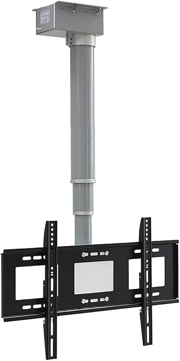 Electric Ceiling TV Mount, Motorised TV Bracket, Electric Ceiling TV Lift - TV Wall Mount - Motorized Riser Mount With Remote Control, Motorized Ceiling Mount(80cm)