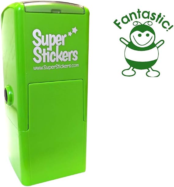 SuperStickers Fantastic Bee Pre Inked Stamper - Green, Small