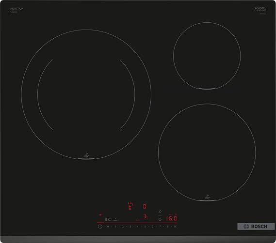 Bosch, Induction Hob, Series 6, 3-zone, Intelligent, black, PIJ631HC1E