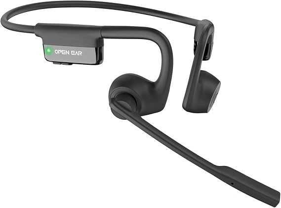 Bluetooth5.3 Open-Ear Headsets with Microphone for Office Meeting Driving