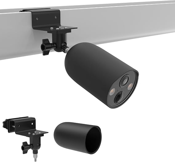 Weatherproof Gutter Mount for TP-Link Tapo C425 Camera, Adjustable Gutter Mount with Silicone Cover for TP-Link Tapo C425 2K/4MP Security Camera Outdoor Wireless