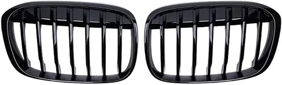 Double Line Front Grille Grills For BMW For X1 2016-2019 Glossy Black Grille Car Front Kidney Grill Grilles Racing Grills Single Line Grille