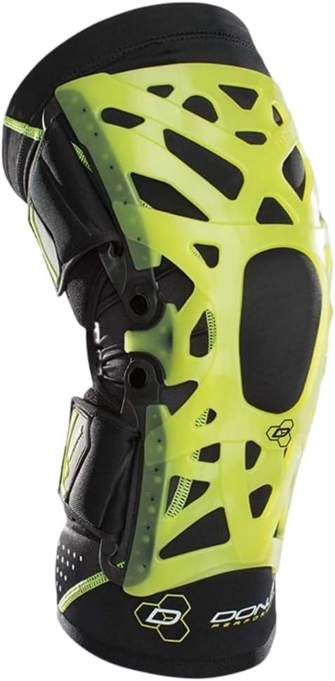 DonJoy Performance WEBTECH Knee Support Brace for Men and Women | Knee Pain Relief Support with Compression Undersleeve | Silicone Web Technology with Silicone Web Technology Slime Green, X-Large