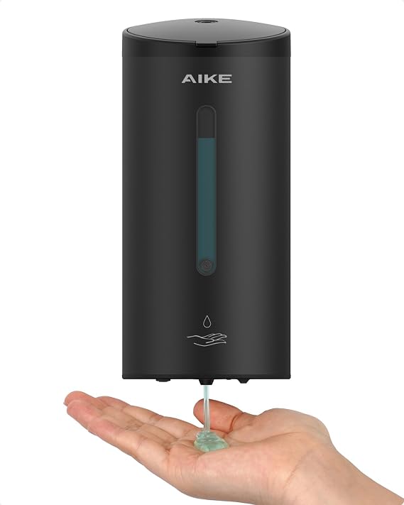 AIKE AK1205E Automatic Wall Mounted Soap Dispenser, Large Capacity Stainless Steel for Dining Room and Bathroom