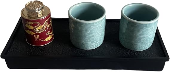 Ceramic Espresso Cups Set of 2 or 4-3oz Demitasse Cups for Coffee & Tea, No Handles, Durable & Dishwasher Safe, 2 or 4 Pcs/box (blue set, 2)