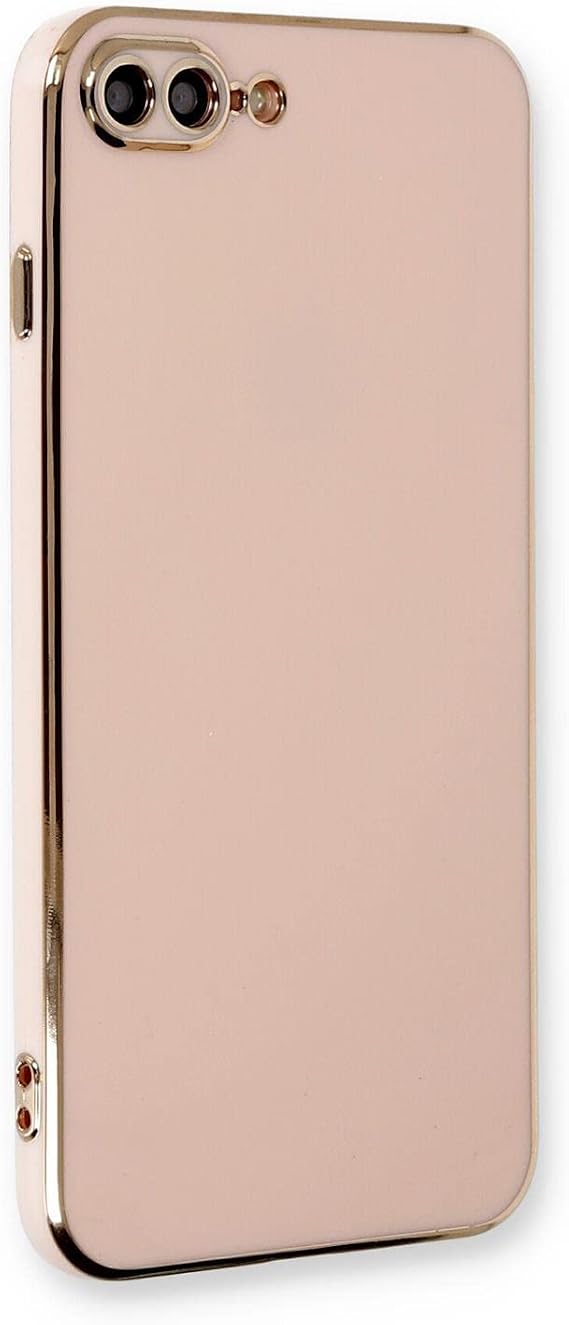 Microsonic Apple iPhone 8 Plus için Kılıf Olive Plated Pembe [iPhone 8 Plus ile Uyumlu Kılıf - Pembe]