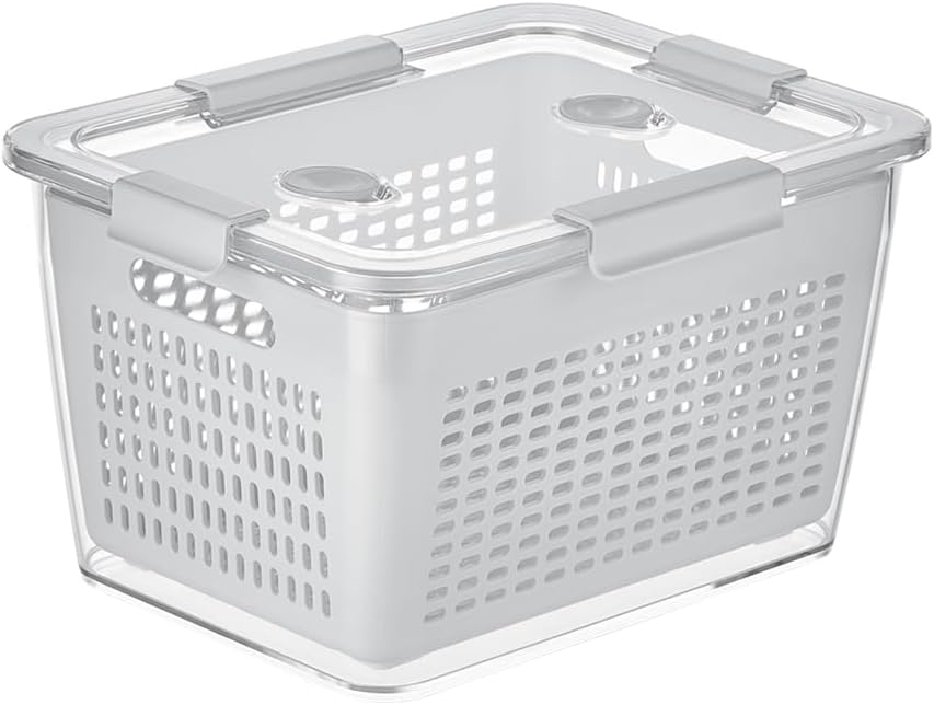 Selka Home - Lavin 4 Liter Light Gray Storage Container