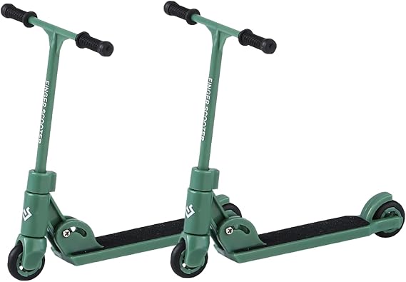 2ピース フィンガースクーター - 2輪スクーター - 折りたたみ式フィンガースクーター Bmx ブレーキ付き | ティーン向けフィンガーボードアクセサリー | 教育指 | 滑り止め 楽しいフィンガースケートボード